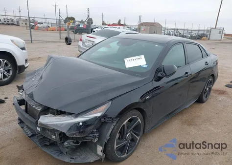 2022 Hyundai Elantra N Line из США, поврежденный, VIN KMHLR4AF8NU332020